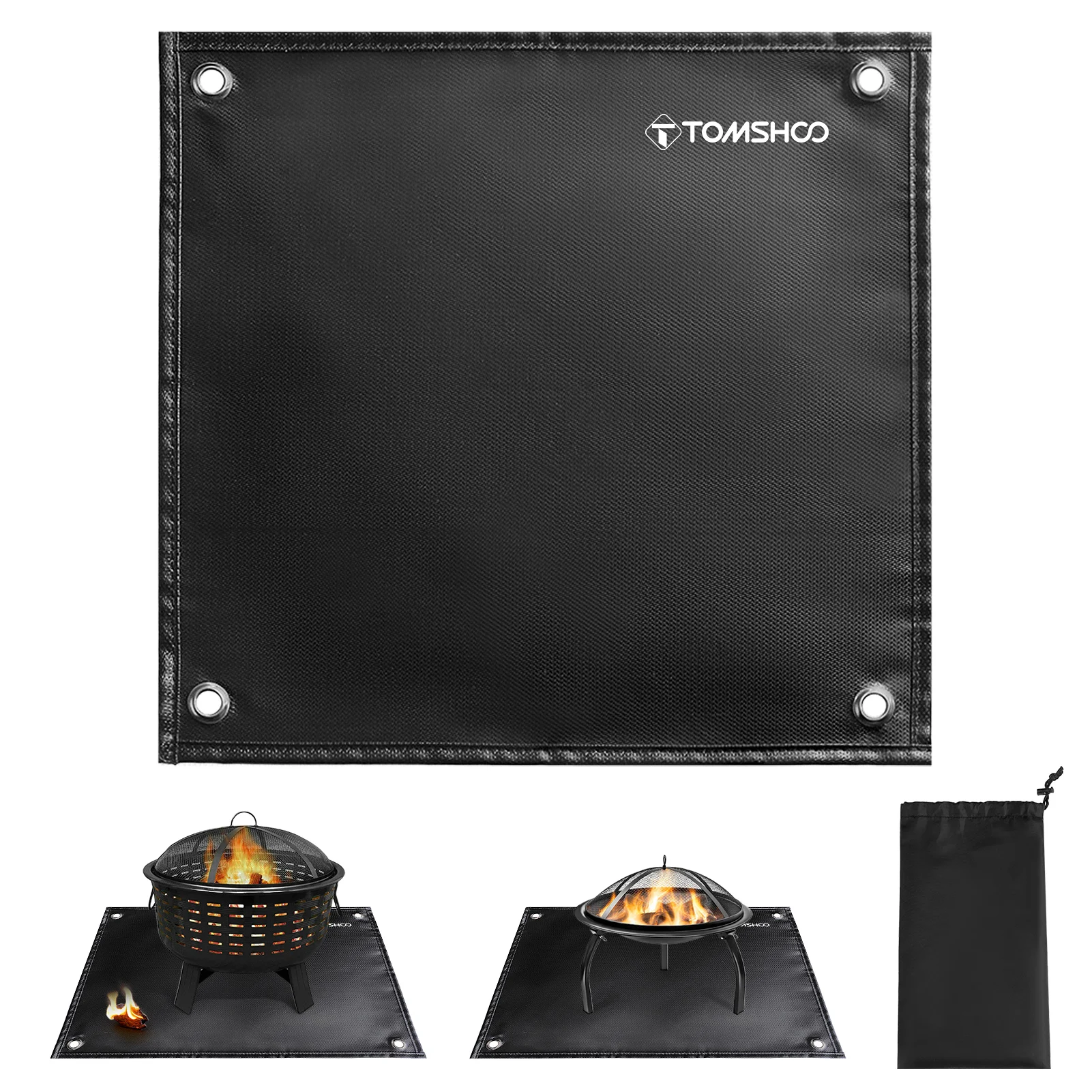 TOMSHOO-Under-Grill-Mat-Fire-Pit-Deck-Patio-Ember-Mat-Fireproof-Mat ...