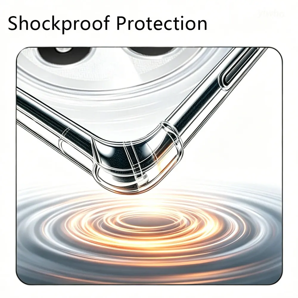 Crystal Clear Transparent Slim Soft Case with Corner Protection and Precise Cutouts