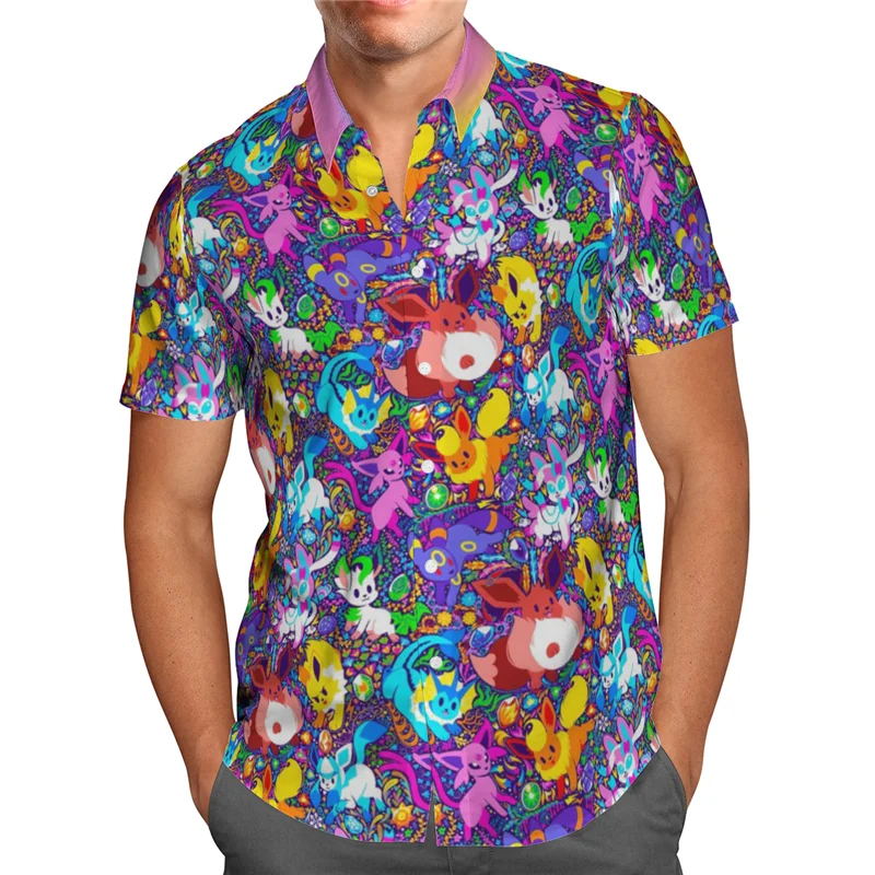 Hawaii Shirt Beach Summer Anime Hawaiian Shirt 3D Printed Men's Shirt Women Tee hip hop shirts cosplay costume 04