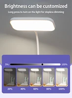 （Gift: Fan and pen holder）--3 Modes Touch Dimming USB Dimming Clip Table Lamp Student Dormitory Learning Study Table Light 2