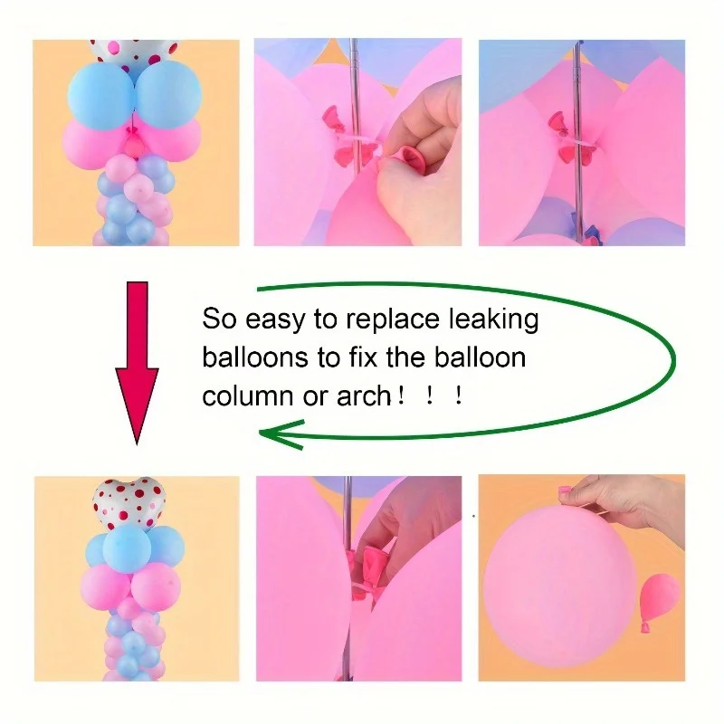 50pcs  Party Supplies Balloon Accessories Plum Blossom Clip Balloon Multi-Function Ring Buckle Balloon Arch Buckle Shape Clip