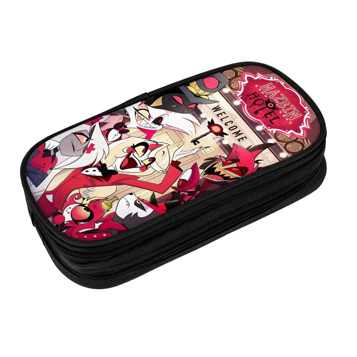 귀여운 애니메이션 헬루바 보스 필통, 학생용 펜꽂이, 대형 보관 가방, 사무실 선물 문구