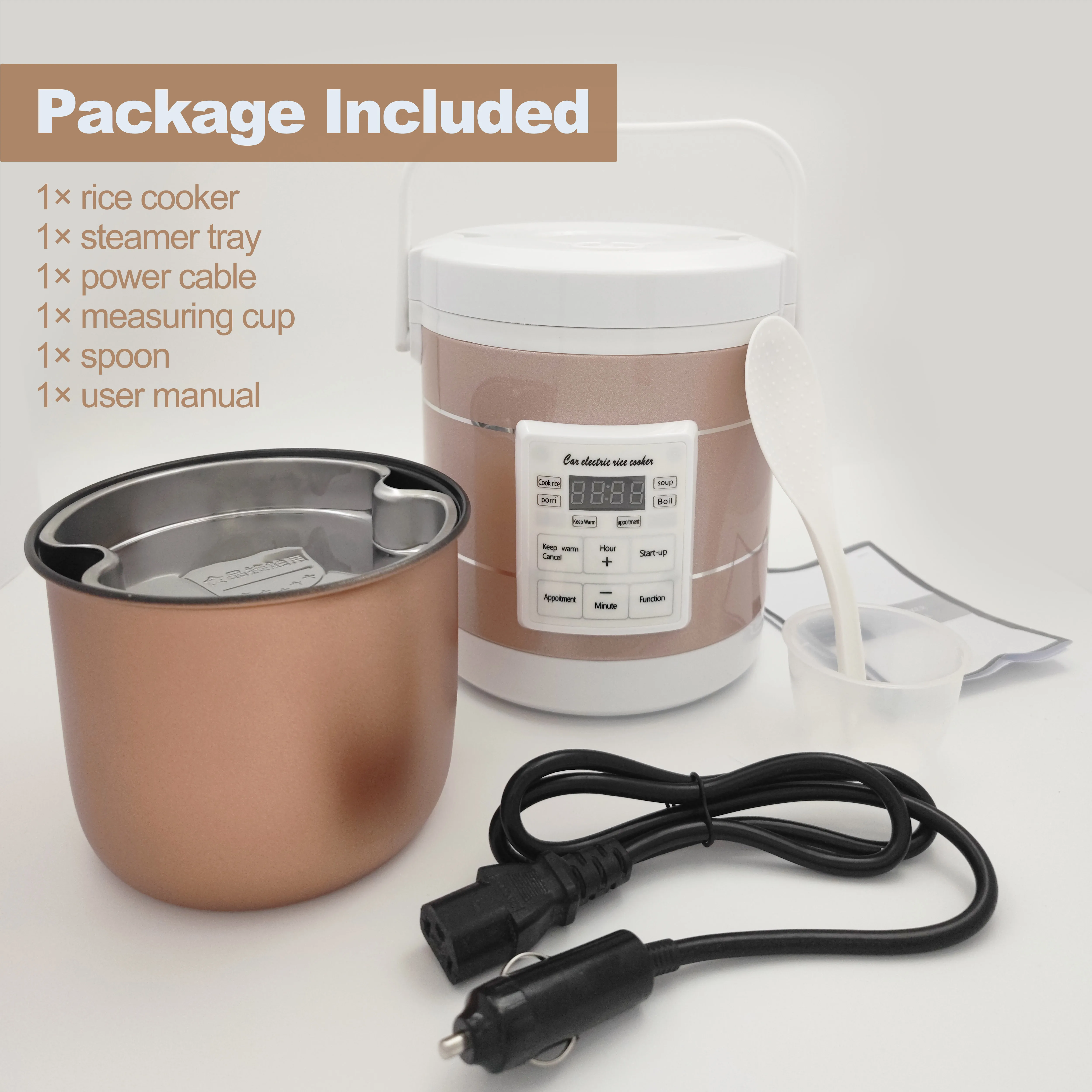 Rice Cooker Used in 12v 24v Car Multicooker Enough For Two to Three Persons,rice cooker,electric cooker
