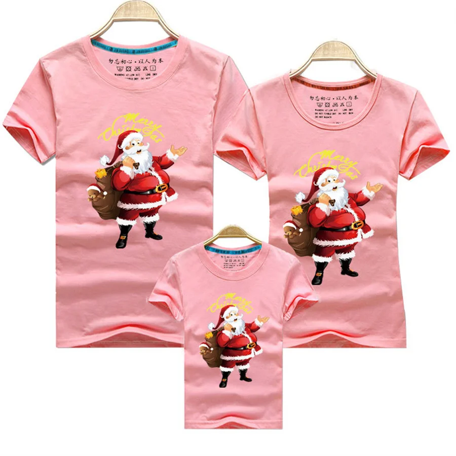 thumbnail image 4 of Ropa a juego para la familia con estampado de Papá Noel, camisetas para madre, padre e hijos, mameluco para bebé, atuendo para fiesta de Navidad, camisetas con apariencia familiar, 4 of 5