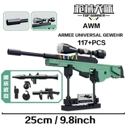 Tech Building Block Toys: Military and Tactical Weapon Collection (AWM no box)