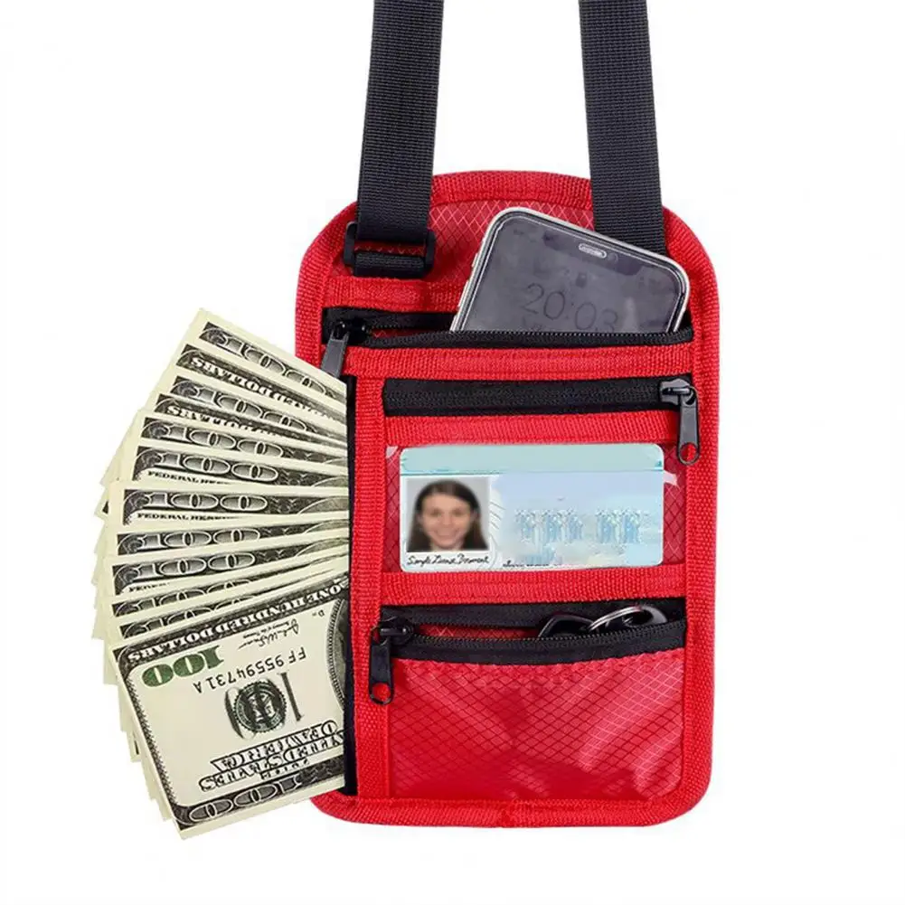 Hidden Travel Wallet Capacity Travel Neck Pouch Secure Rfid Holder