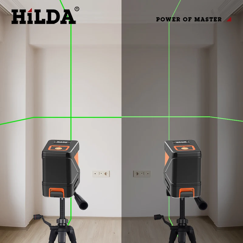 2 linhas de nível laser auto nivelamento