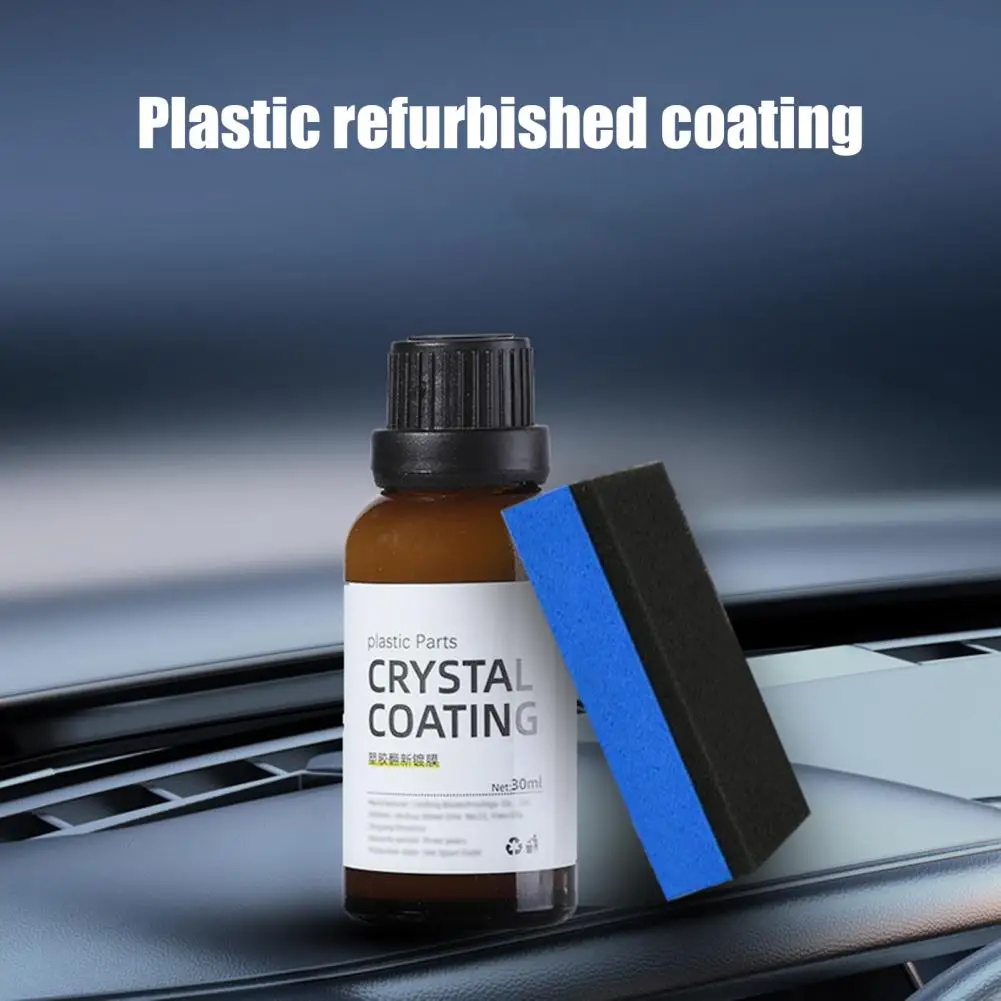 30ML Protective Coating Car Plastic Parts Crystal Coating Long Duration High Gloss Waxing Effect Lens Anti-fog Protection Plasti