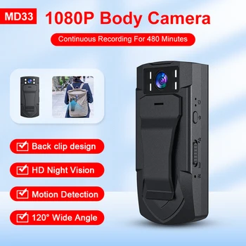 MD33 1080P 바디 카메라 마이크로 캠코더, HD 나이트 비전, 항공 스포츠, 스마트 DV 보이스 캠, 미니 녹음기