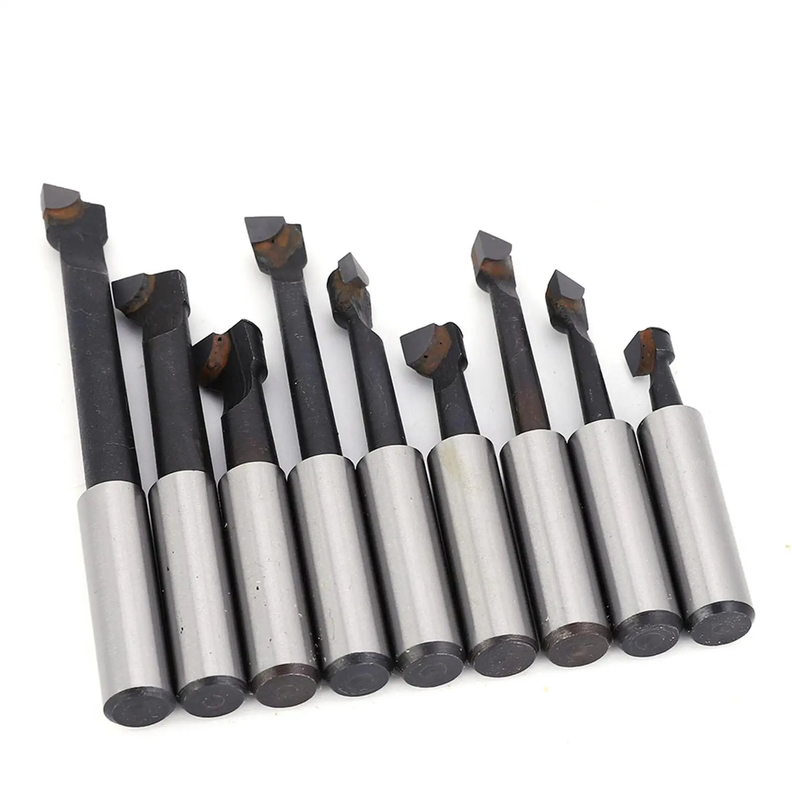 9PCS F1 Boring Cutter Set-3/8 Durable Alloy Shank, Carbide Tipped Bars for lathe & Milling