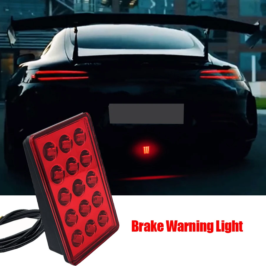 F1 Style Led Brake Pilot Lights 12V 15led Rear Tail Lights Auto Flash ...