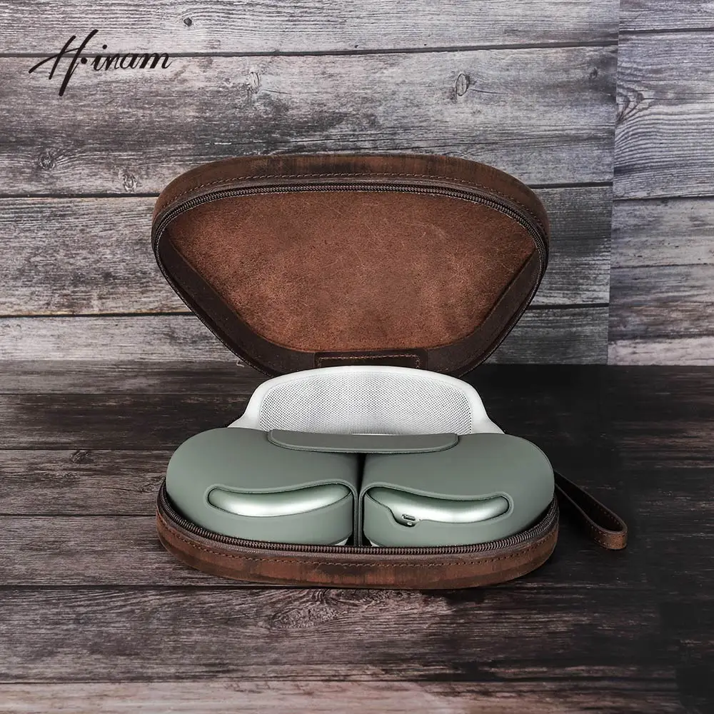 Scatola Di Immagazzinaggio Vintage Fatta A Mano In Pelle Bovina Di Alta Qualità Per Airpods Max Custodia Protettiva Di Lusso Per Sony Wh1000Xm4 / Wh10