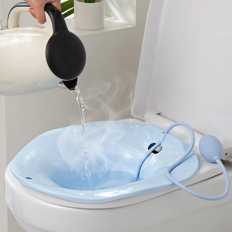 Toilet Sitz Bath Basin Squat Closestool Folding Toilet Sit Basin Bath Wash Butt Woman Confinement Basin Cleaner for Elderly Maternal Pregnant Woman