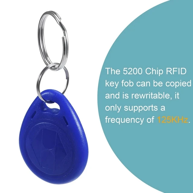 High Quality RFID Proximity 125KHz Blank Chip Copy Writable T5577 EM4305 Token Tag Keychain Card For Door Entry Access Control 4