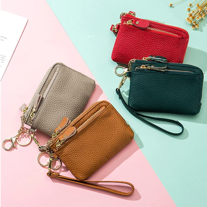 

Вместительный съемный кошелек из воловьей кожи с текстурой личи