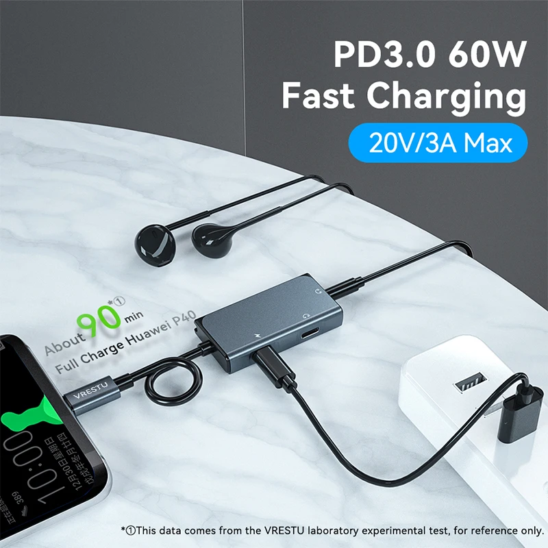 USB Type C to 3.5mm Type-C Charging Adapter USB C Jack Audio Cable Earphone Converter For Samsung iPad Pro Pixel 7 Xiaomi Huawei