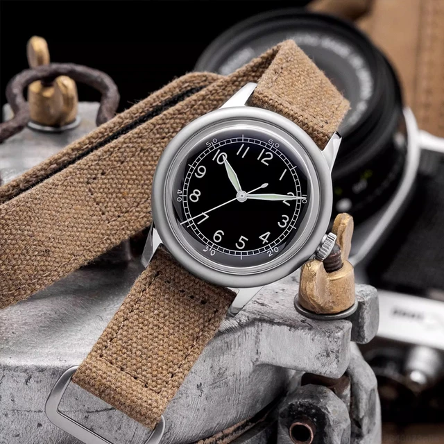 Dorn 36mm Herren uhr Edelstahl a11 Militär feld uhren 200m 