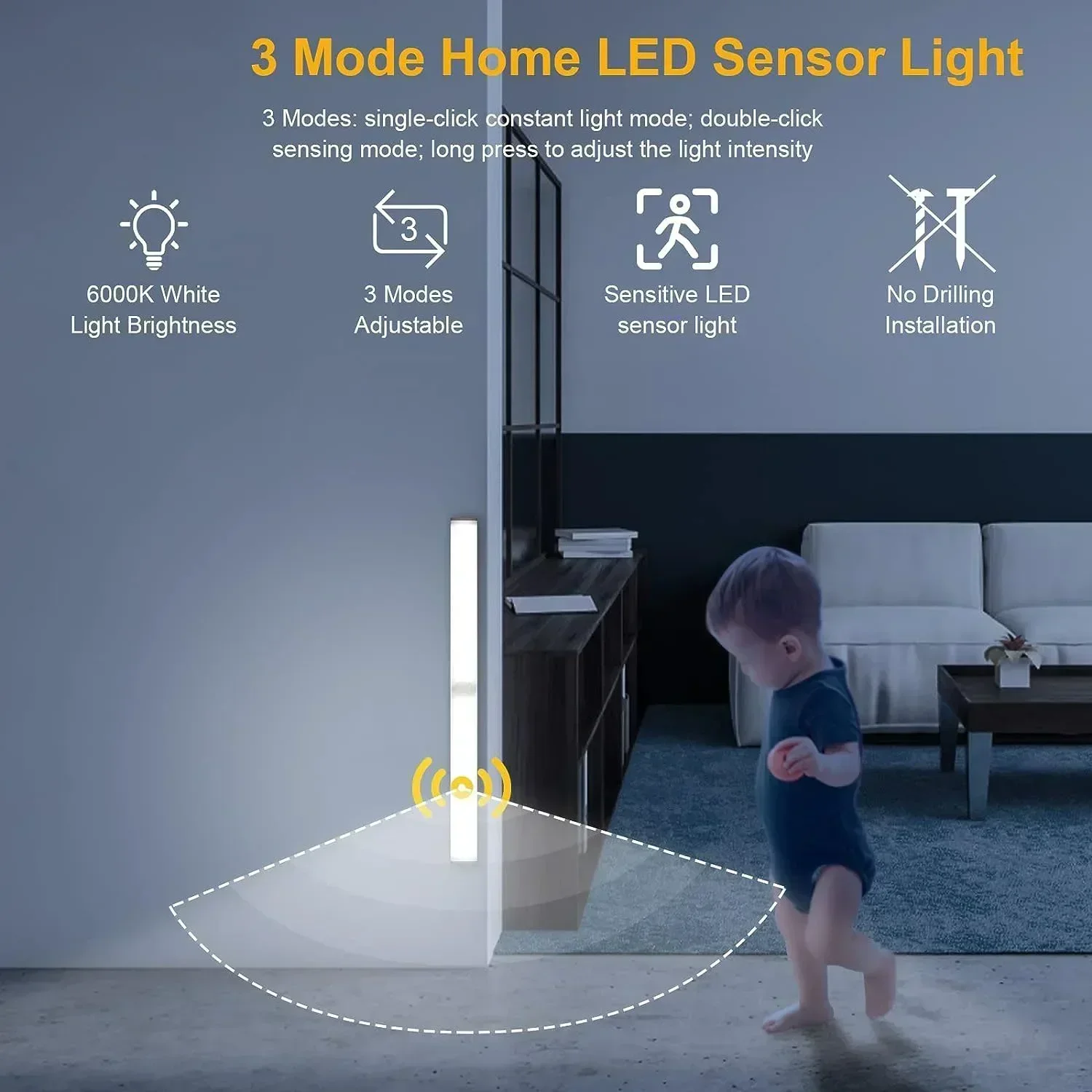 Xiaomi Night Lamp With Motion Sensor Rechargeable LED USB Night Light Wireless Led Bedside Table Lamp Portable Camping Lighting 2