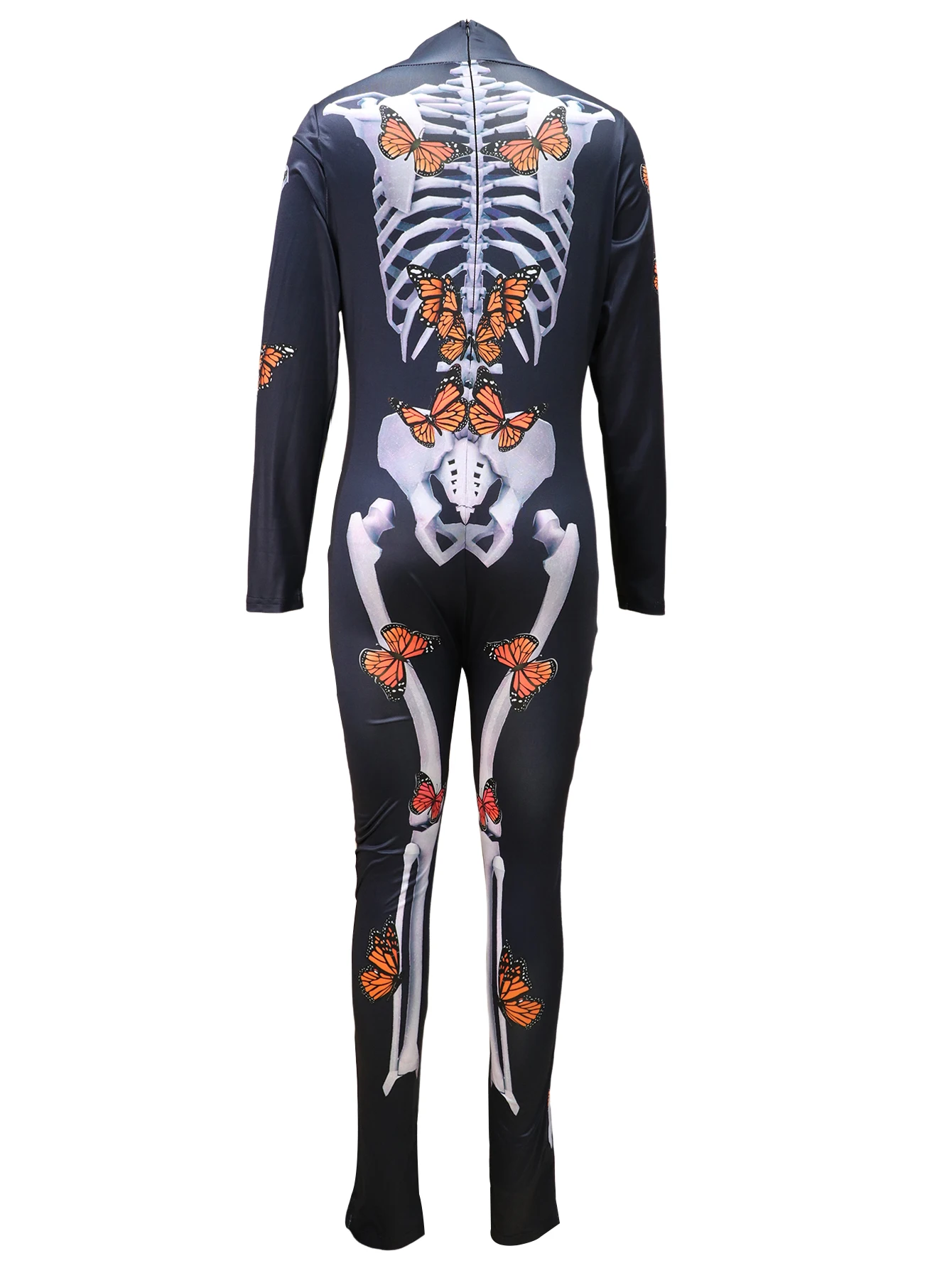 Halloween Cosplay Fashion Parent-child Clothing Jumpsuit Butterfly Print Skeleton Women Girl Sexy Tracksuit Zentai Jumpsuits