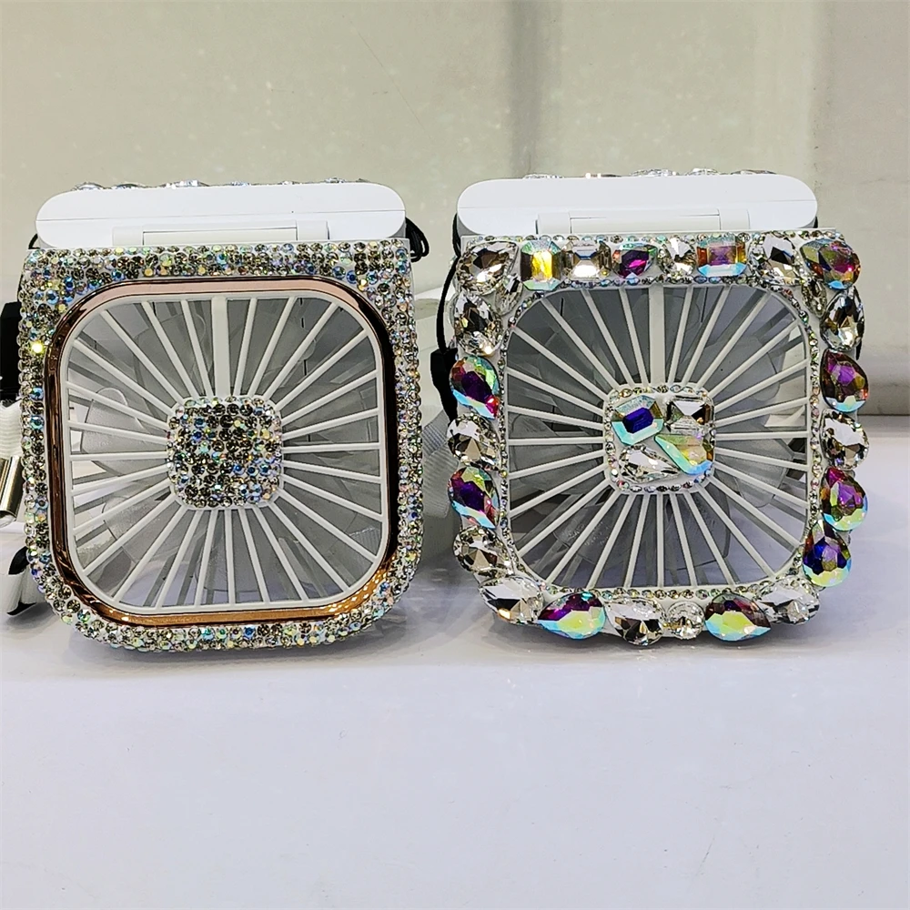 Foldable Rhinestones Portable fan.