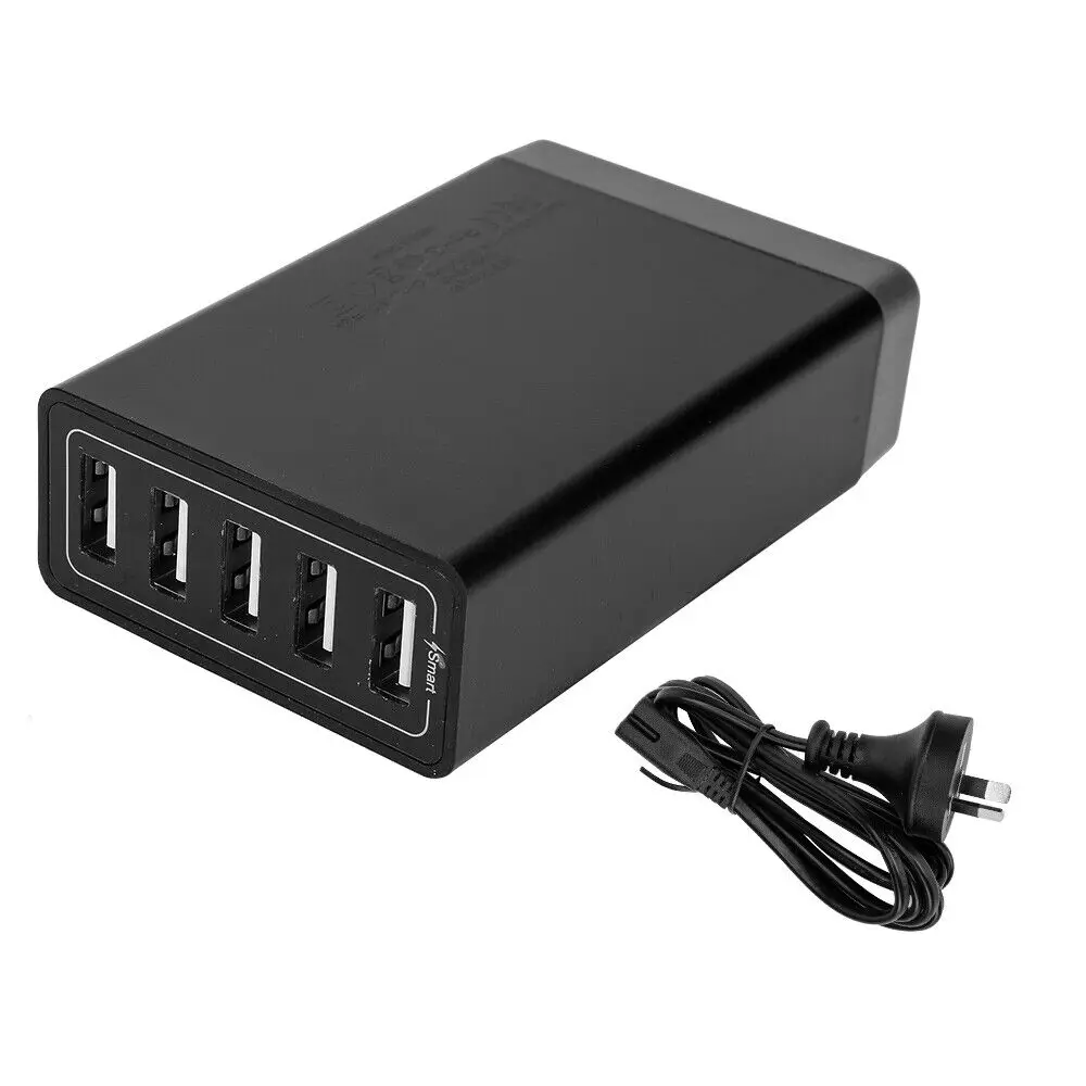 Ports Usb Fast Charger Mobile Tablet Charging Station Dock 240v 40w 5 Port Car Accessories 5v8a Android Phone_voghion.com