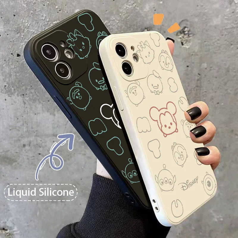 Mickey Anime Cute Pattern Phone Case For iPhone 11 12 13 Pro 12 13 Mini X XR XS Max SE 2020 6 7 8 Plus Soft Funda Carcasa Back best iphone 12 pro case