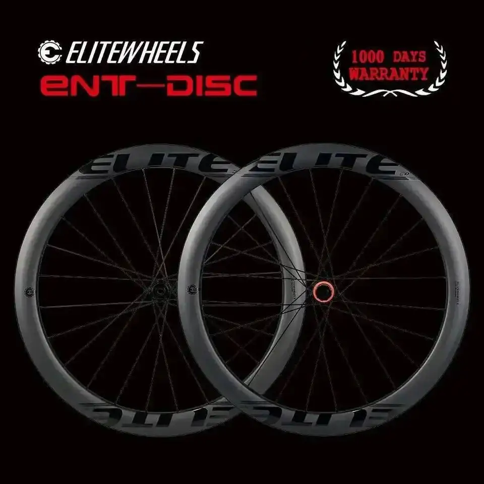 ELITESC-700cカーボン自転車ホイール,ディスクブレーキ付き