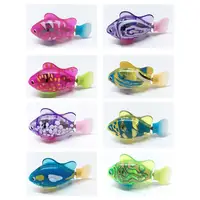 LED Luminous Baby Bath Toys Interactive Colorful Fish Toys Swimming Bath Plastic Fish Toys Floating Wind Up Toys Gift 1