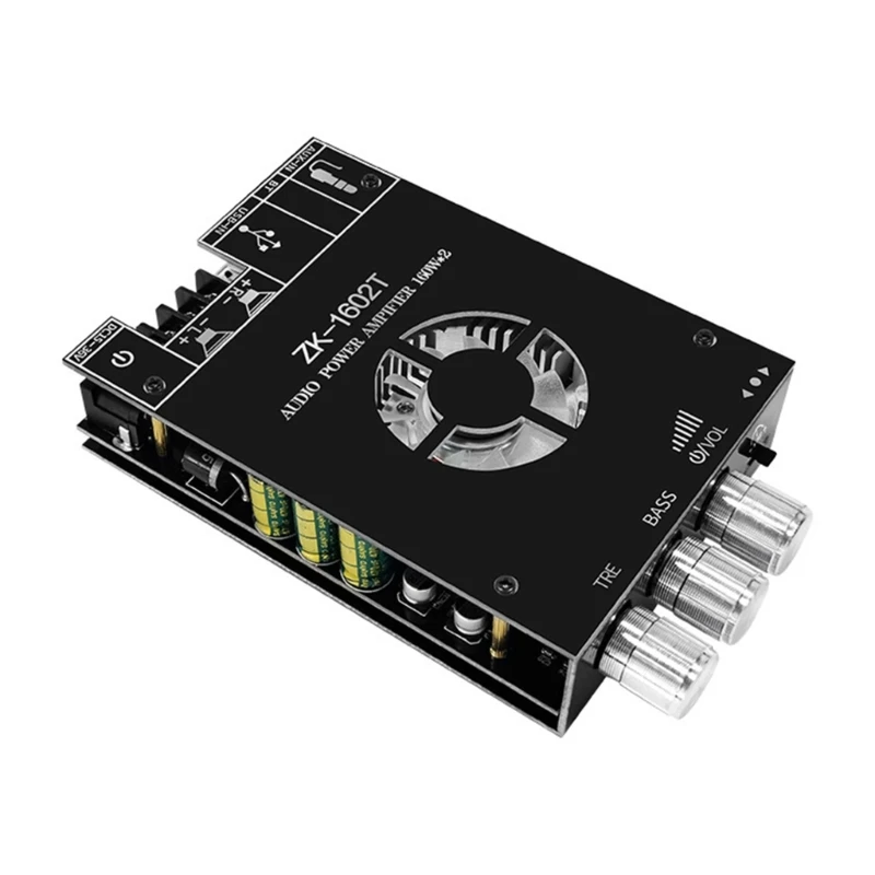 

Модуль цифрового усилителя мощности ZK-1602T, 2,0 канала, TDA7498E, Bluetooth-совместимый5.0, 160 Вт + 160 Вт, регулировка звука