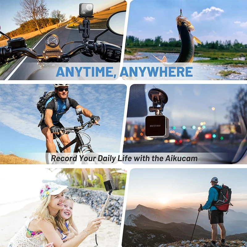 4K 60FPS Mini Sports Action Camera 4K Vlog Camera Waterproof EIS Outdoor Helmet Mini Cam 1080P 120FPS USB Pet Wifi Cameras 5