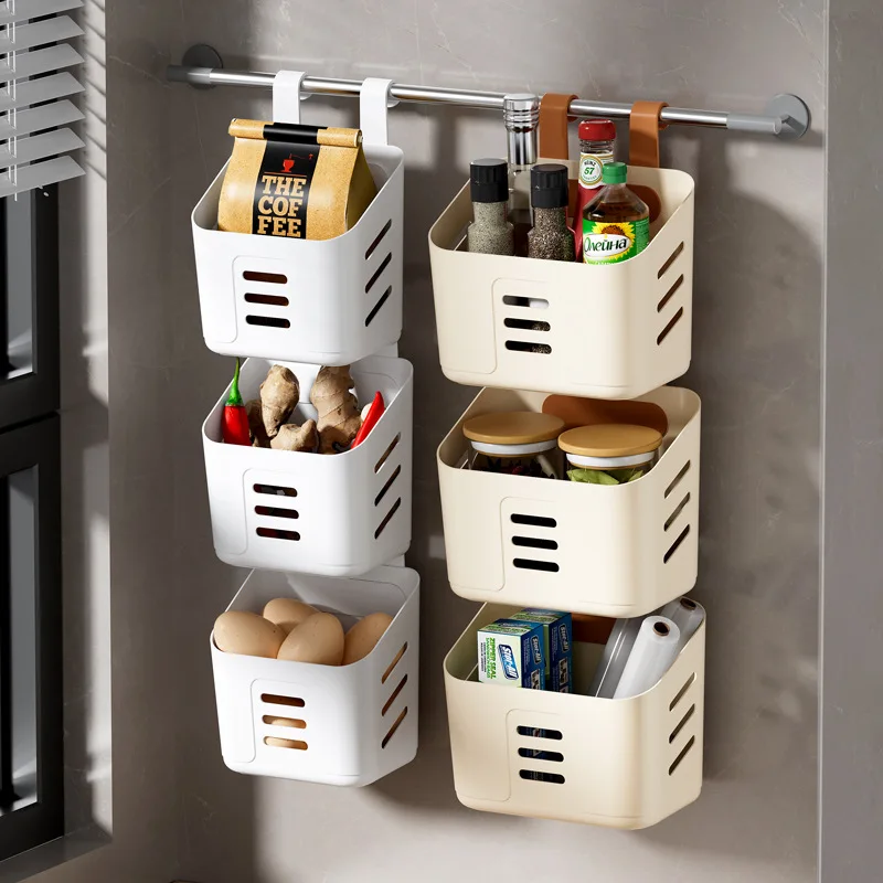 

Multi-functional Kitchen Seasoning Storage Basket School Dormitory Bathroom Toiletries Sundries Storage Box Bathroom Supplies