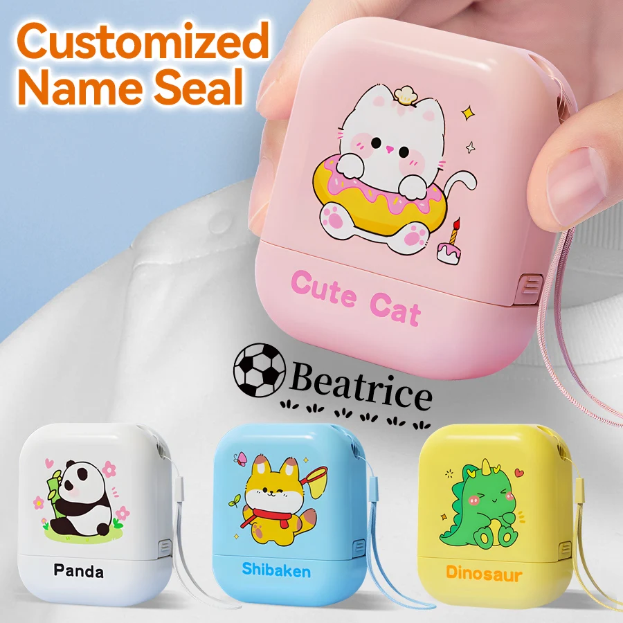 Name Stamp Personalized Name Stamp Printing for Kindergarte New Kids Bag Shoes School Uniform Gift Set Waterproof Non-fading Tag