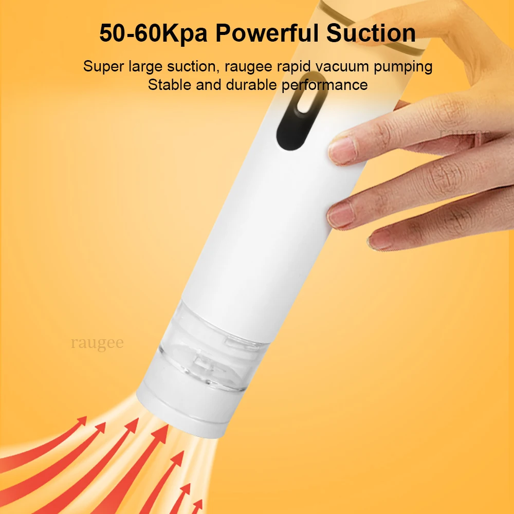 Air Vacuum Sealer Pump Automatic Food Sealing Pump USB Rechargeable Sealer Pump For Food Handheld Dry/wet Food Sealer Pump 4