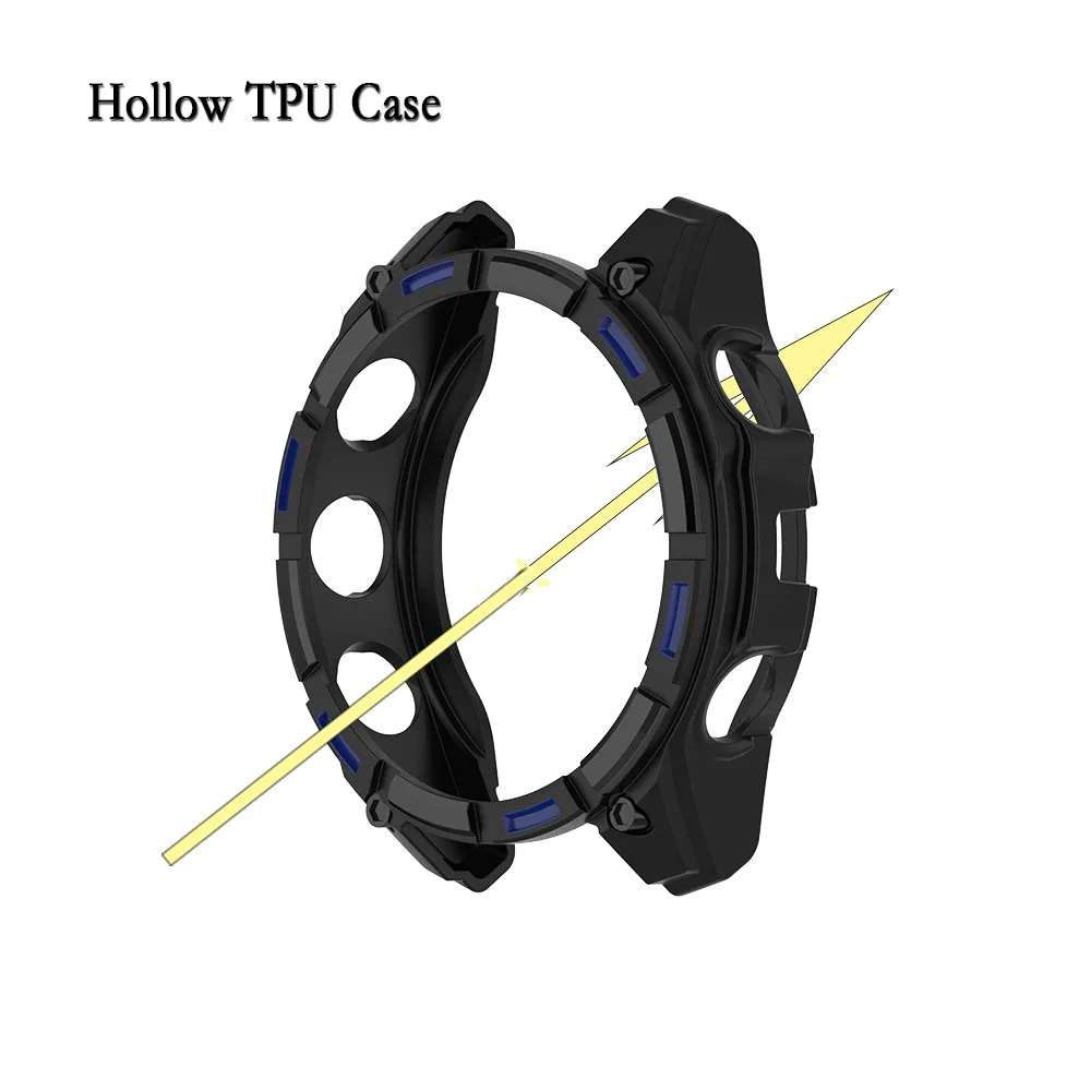 Watch Case For Garmin Tactix 8 51mm Soft and Flexible TPU Hollow Cover Watch Protection Shell For Garmin Tactix 8 51mm