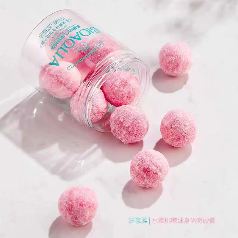 

Cherry Candy Scrub Ball Whole Body Whitening Scrub Available Exfoliating Chicken Skin Hair Follicles suger scrub