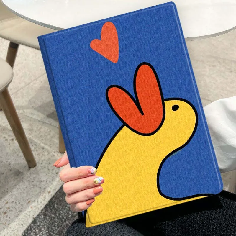 Cartoon Yellow Duck Soft Tablet Case