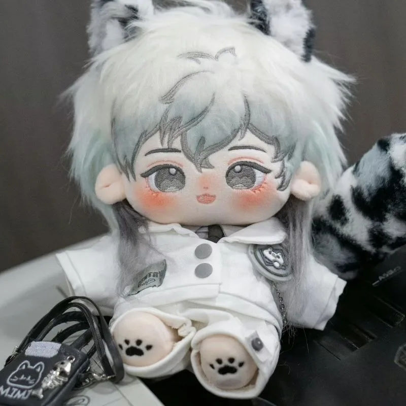20cm Plush Doll Clothes Gentle White Suit Cool Costumes Anime Kpop Skz Outfit Toys Accessories Children Gifts Free Shipping 6
