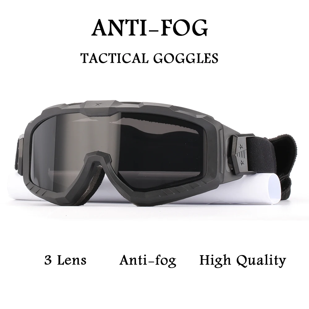

Army Tactical Glasses Airsoft Glasses Paintball Shooting Glasses Windproof Military Tactical Goggles UV400 Protection Glasses