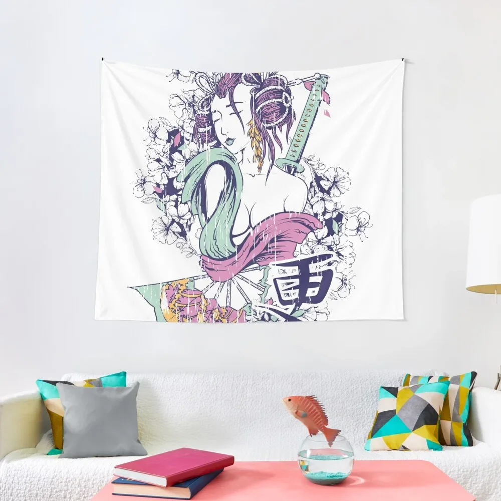 

Samurai Geisha Tapestry Decorative Wall Mural Wall Carpet Tapestry