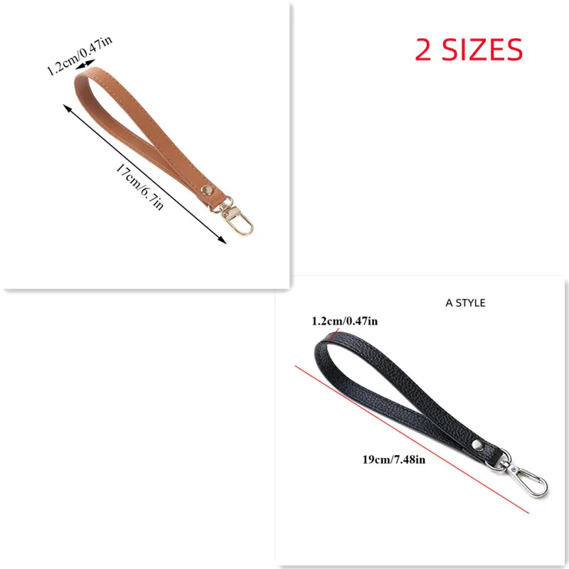 17cm PU Leather Short Wrist Strap DIY Purse Replacement Short Handle Bag Accessories Clutch Purse Wallet Strap Bag Handle Belt