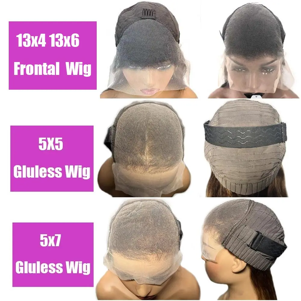 Glueless 5X7 5X5 HD Lace Closure Wig 99j Burgundy Body Wave Lace Front Wig Human Hair 13x4 13x6 HD Lace Fraontal Wig Wear And Go
