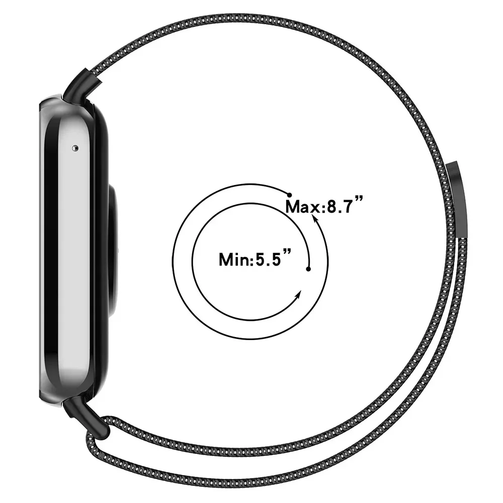 Enhanced Metal Milanese Loop Strap with Magnetic Closure - Premium Bracelet Accessory 2024