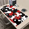 Red Bubble Sports mousepad, 31.49 x 11.81 inch, extended gaming mousepad with 2 mm non-slip rubber base stitched edges, suitable 1