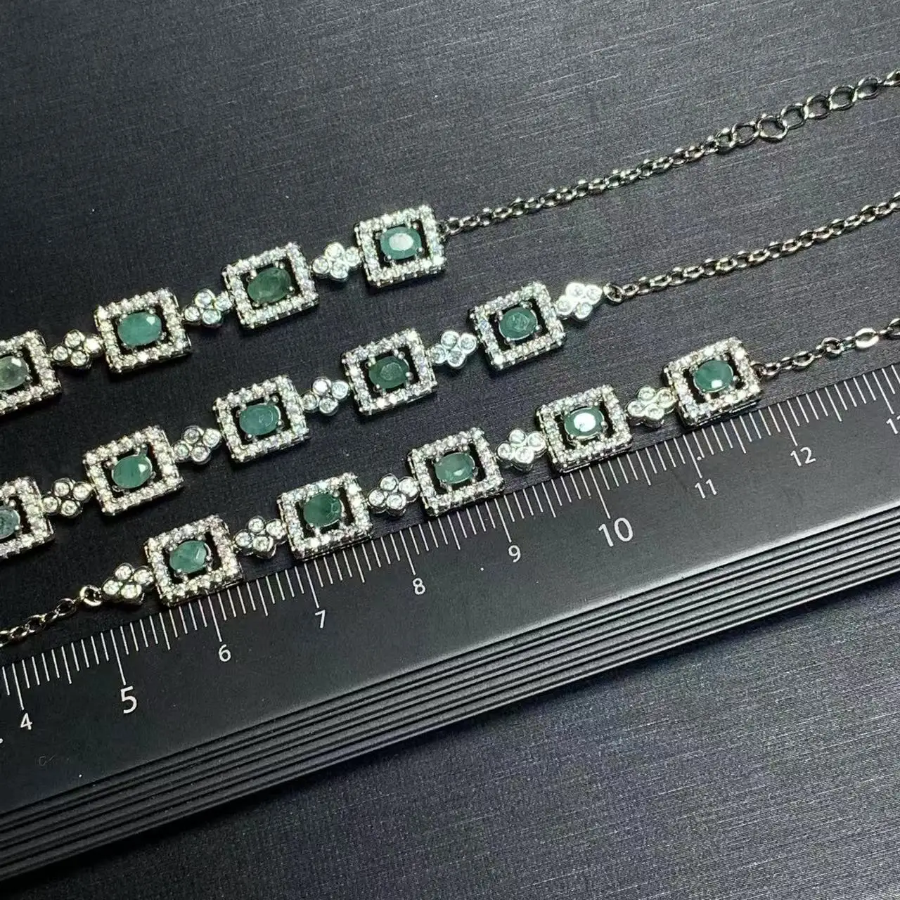 Natural EMERALD Tennis Bracelet Bracelets & Bangles For Women Adjustable Fine Jewelry Gift Stone RED