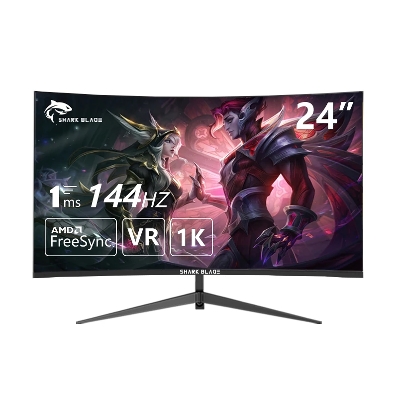 

24" IPS 144hz monitors gamer 1080p LCD Curved screen monitor for desktop displays 1MS HDMI monitors game