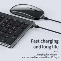 Gray Bluetooth 5.0 & 2.4G Wireless Keyboard Mouse Combo Rechargeable Full Size Wireless Keyboard for Notebook Laptop - Image 3