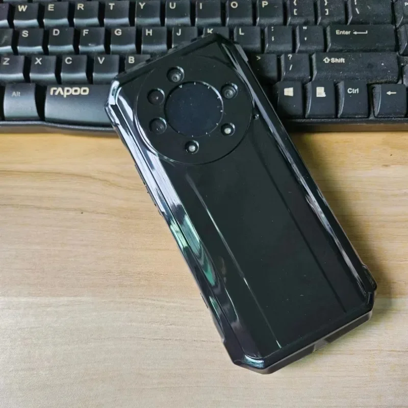 Custodia Doogee S110 + Pellicola Vetro Temperato, Cover Morbida In TPU Antiurdo Nero