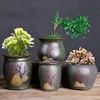Succulent Vase Ceramic Living Room Balcony Decoration Countertop Porcelain Container Creative Terracotta Old Pile Plant Basin 4