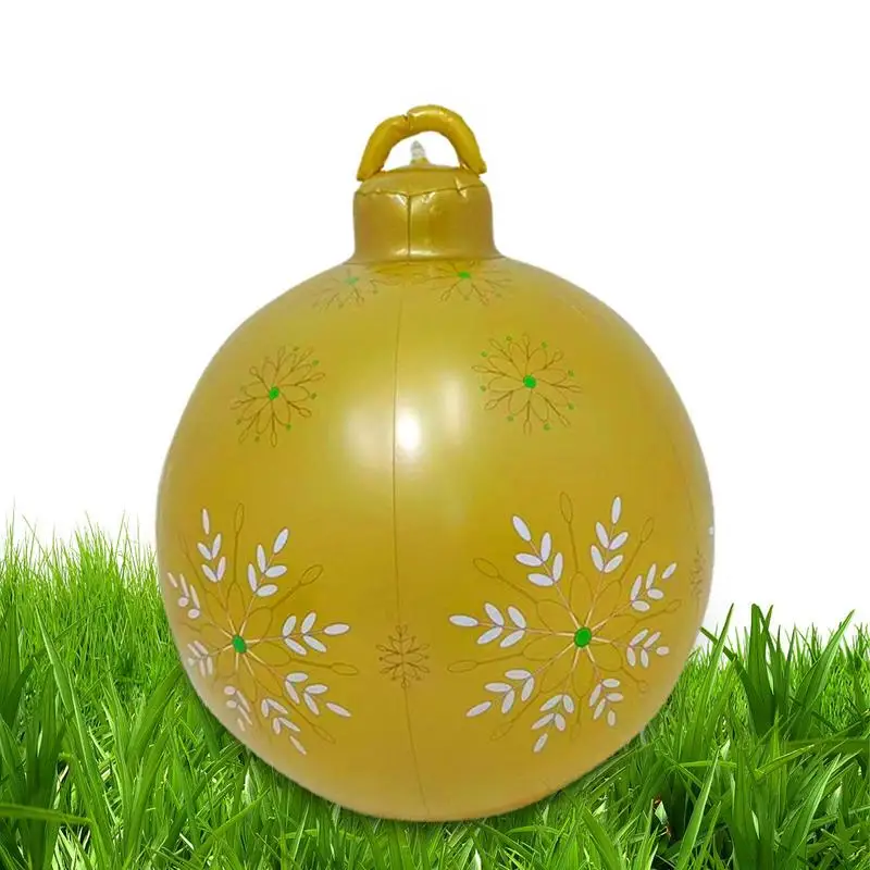 

New 60CM Outdoor Christmas Inflatable Decorated Ball PVC Giant Big Large Balls Tree Decorations Outdoor Yard Decorations