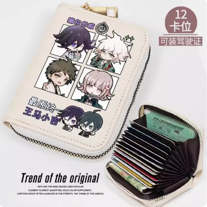 Danganronpa V3: Killing Harmony Saihara Shuichi Zipper Wallet Women Fold Bag Multi Card Coin Pocket Holder Fashion Wallet Gift